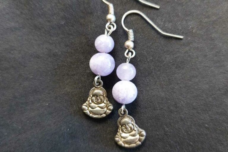 Buddha oorbellen van angeliet