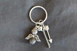 Engel sleutelhanger met lava